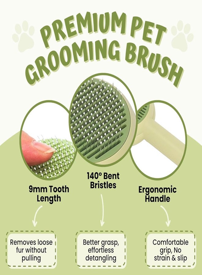 ROMILAS Self Cleaning Slicker Brush Pet Hair Grooming Comb Pet Massaging Tool and Shedding Brush for Long or Medium Haired Dogs and Cats (MULTICOLOR) - Image 2
